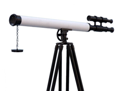 Floor Standing Oil-Rubbed Bronze-White Leather With Black Stand Griffith Astro T