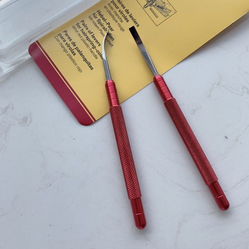 Grey/Red Metal Watchmaker Repair Tool Watch Hand Remover Delicate Tool Levers - Picture 10 of 10