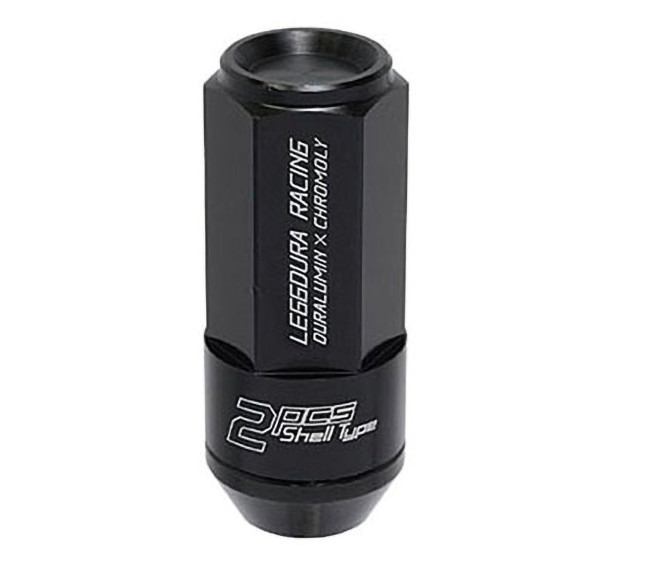 KYO-EI LEGGDURA RACING Shell Type Lock & Nut Set M12 x P1.25 (CL53) Color Black