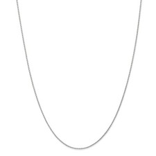 14k White Gold 1mm Solid Parisian Wheat Chain w/ Lobster Clasp 16" - 24"