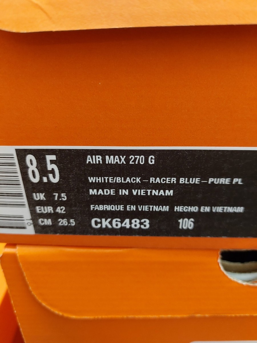 ブルックスケプカ着用Air Max 270g 国内販売中】ナイキ エアマックス 270 ホワイト/ブラック-フォト