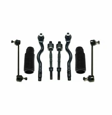 8 Pc New Kit Front Inner & Outer Tie Rod Bellow Sway Bar for BMW 323i 325Ci 325i