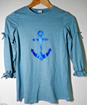  NEXT SP HELL PETROL SHIRT GRÖßE S 3/4-ARM  ARM SCHLEIFEN+GUMMIZUG SÜß +ANKER