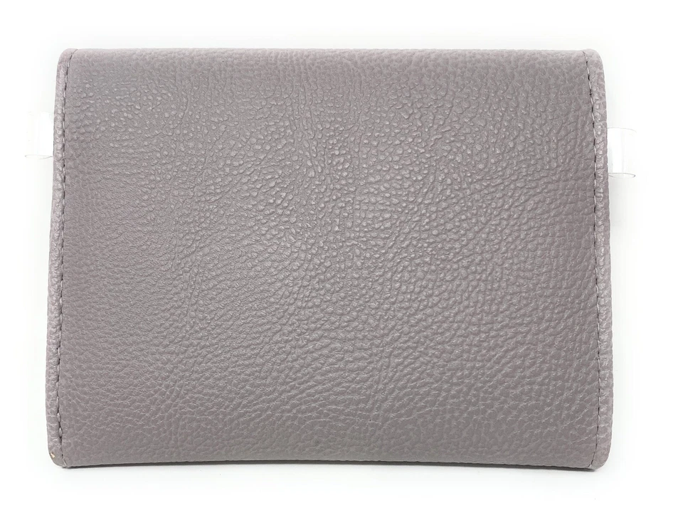 Betsey Johnson Gray Tri-Fold Envelope Wallet NEW Gold Accent - Image 2 of 4