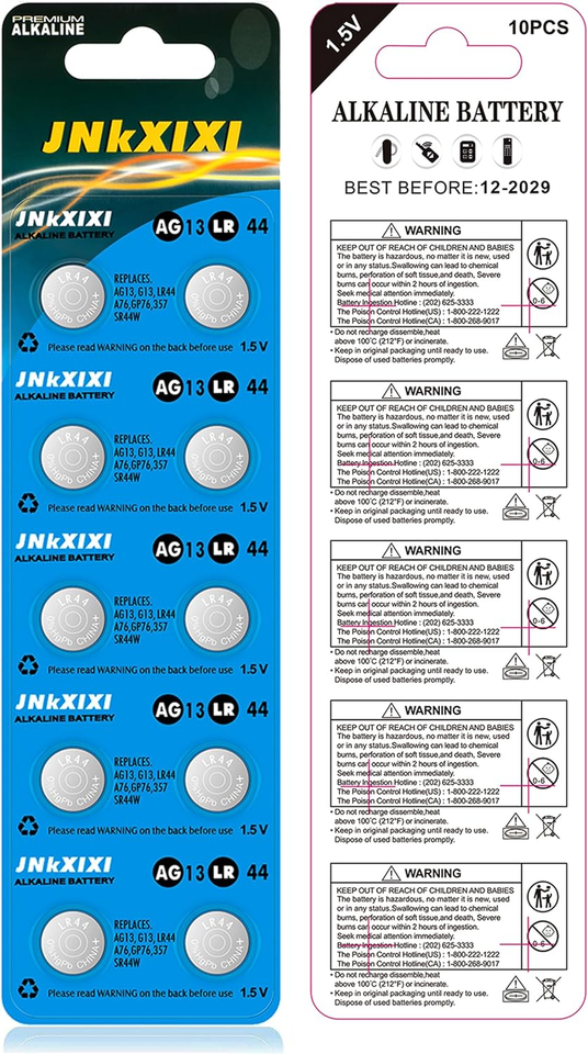 LR44 BATTERY (10 Piece) LR44 357 A76 L1154 AG13 357 Alkaline