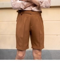 British Style Mens Gurkha Shorts Loose Bermuda Shorts Pants Work Summer Shorts