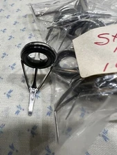 Vintage Fuji SHG Rod Guide, NOS, Lot Of Ten Size 16, Braced SS, Black Hialoy