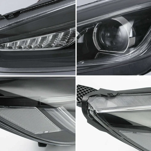 VLAND Demon Eyes LED Headlights For Ford Focus 2015-2018 w/Blue Animation DRL - Picture 6 of 14