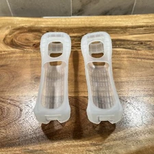 2 - OEM Clear Nintendo Wii Controller Rubber Silicone Cover Grip Sleeve RVL-022