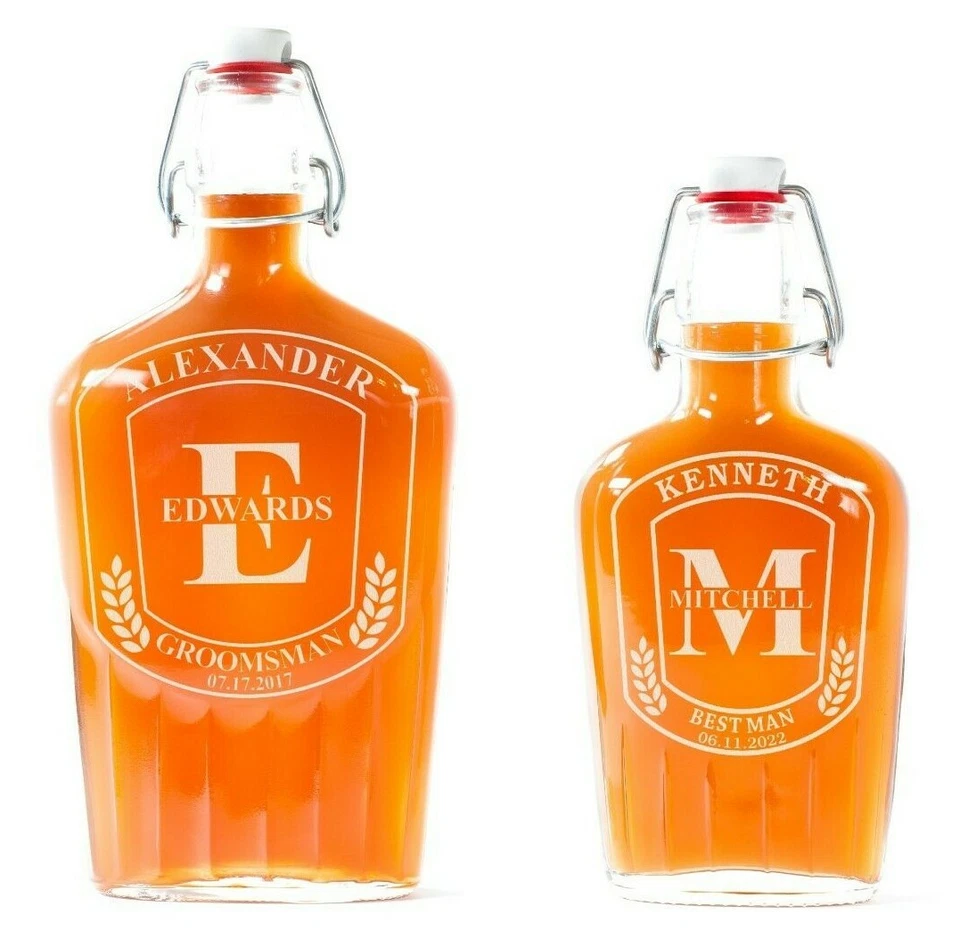 Персонализированная стеклянная колба, индивидуальный подарок для жениха, шафера, свадьбы - Изображение 2 из 4