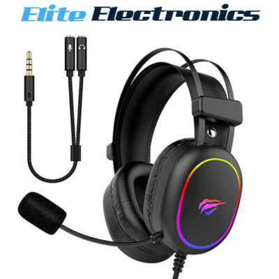 Havit H2016D RGB Gaming Headset Stereo Surround Sound HD Microphone XBOX  One PS4