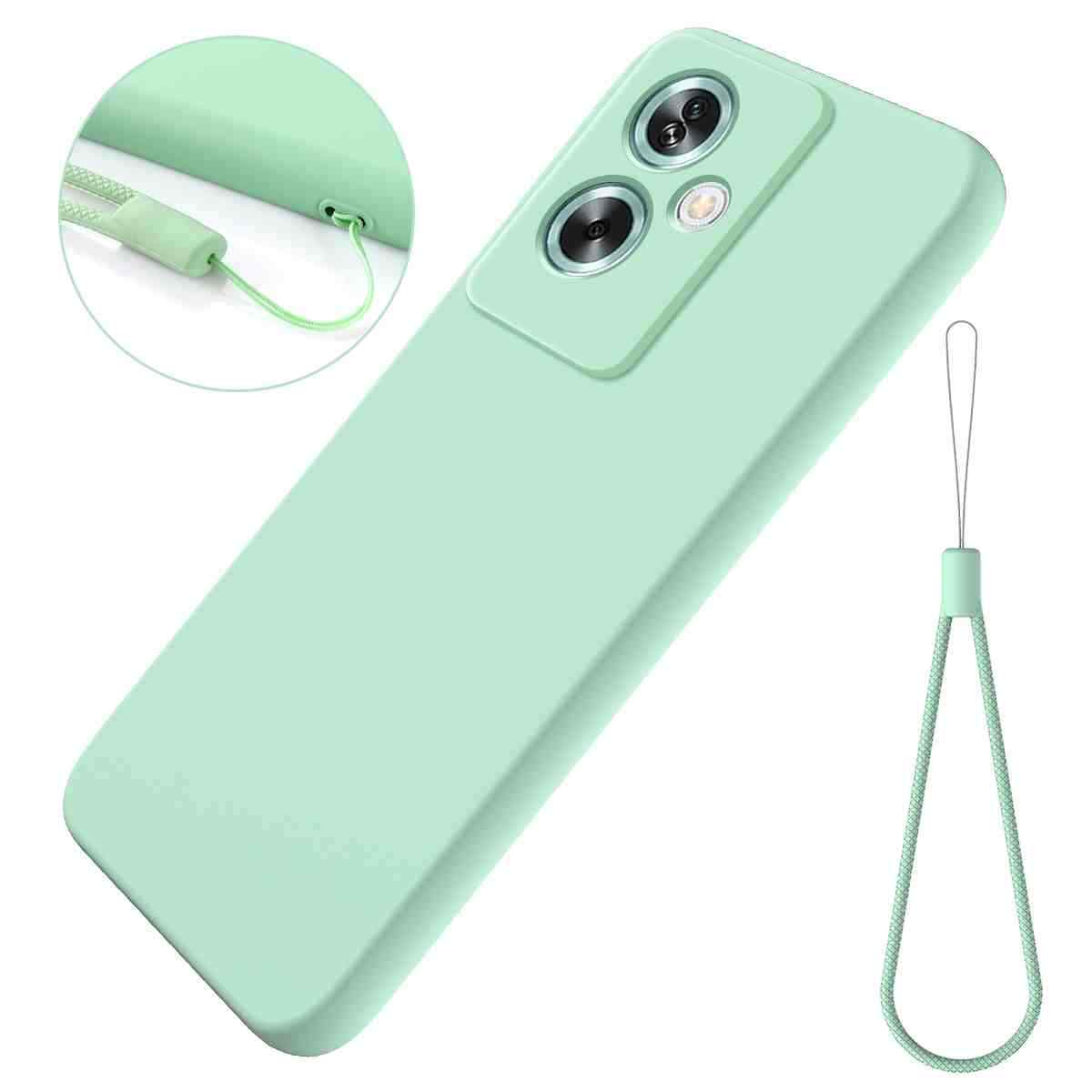 Custodia In Silicone Morbido Per Oppo Reno 11F 5G – Sottile, Antiurto, Colore Azzurro