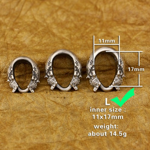 Gancho Calavera Cruz Plata Esterlina 925 Accesorio Punk Hágalo Usted Mismo Colgante Conector TA419D - Imagen 15 de 15