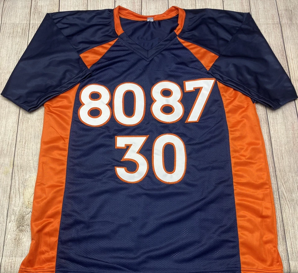 DENVER BRONCOS 2X SB CHAMPS TRIPLE SIGNED JERSEY DAVIS, SMITH, MCCAFFREY JSA COA - Image 3 of 3