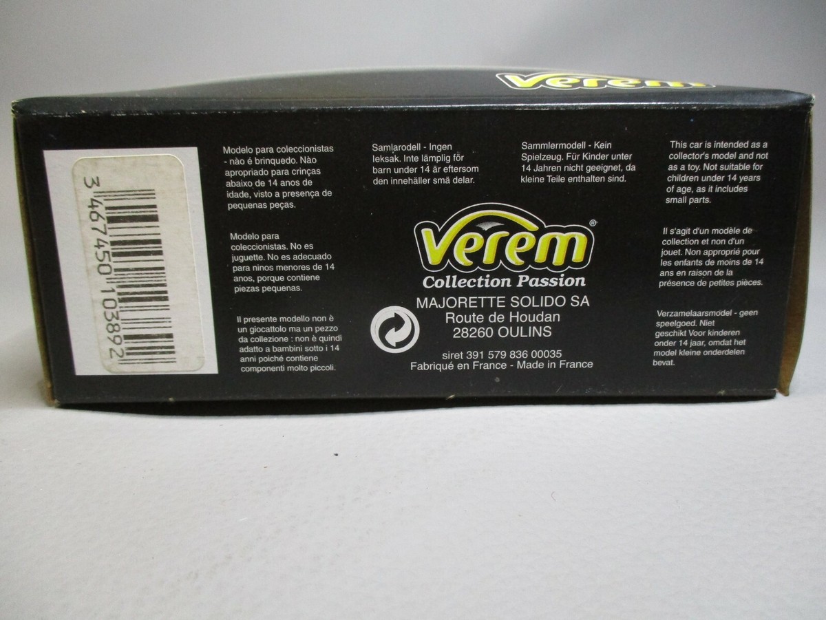 Verem V389 – Renault Juvaquatre Gendarmerie – 1/43 – Bleu – Miniature Collection