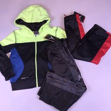 Nike Air Jordan Lot Boys Size 4 Therma Fit Full Zip/Hoodie Sweatshirt  Pants