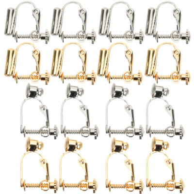12 Pairs DIY Earring Converter Clip-on Base Non Pierced Earrings - Main Image