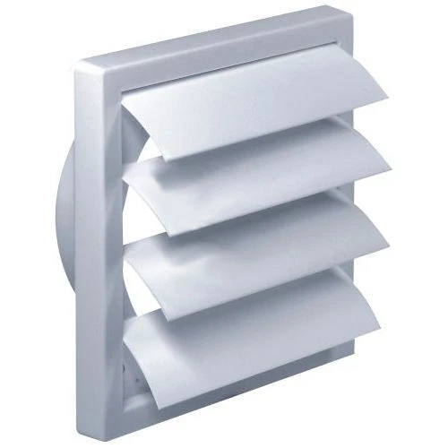 Lüftungsgitter mit Flansch 100 125 mm Jalousie Verschlussklappe Klappe TN