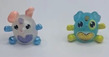 Rainbocorns Lot of 2 Glitter Puppy Bunny 1.25in Zuru Figures Hearts Horns 