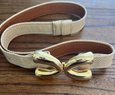 Alexis Kirk Reptile Vintage 80  s Adjustable Statement Belt Metal Buckle