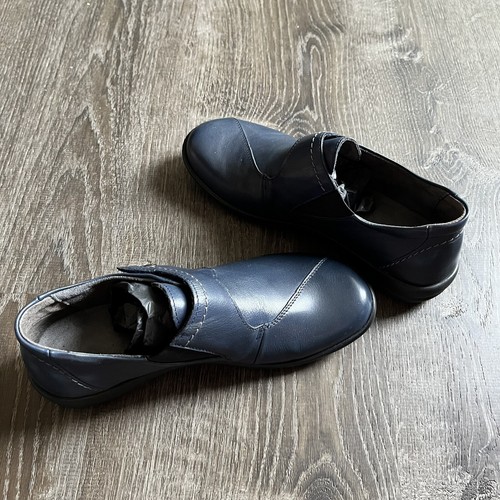 Romika Maddy 04 Slip-On Shoes Black Leather Size EU 37 US 6-6.5 Ocean Blue - Picture 3 of 5