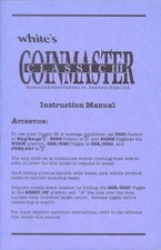 Instruction Manual For Whites Coinmaster Classic III Metal Detector NEW!