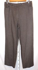 Amazing Liz Claiborne Brown Plaid Straight Leg LizSport Dress Pants Size 12P EUC