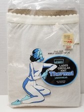 Vintage Womens Thermal Underwear Pants Size Medium 37-39 White Wards NOS