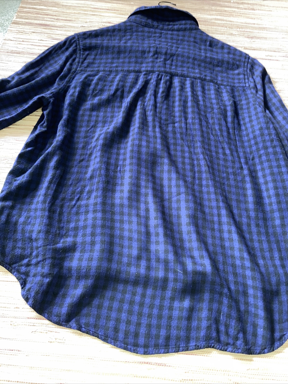 UNIVERSAL THREAD Shirt M Button Up Blue Black Che… - image 5