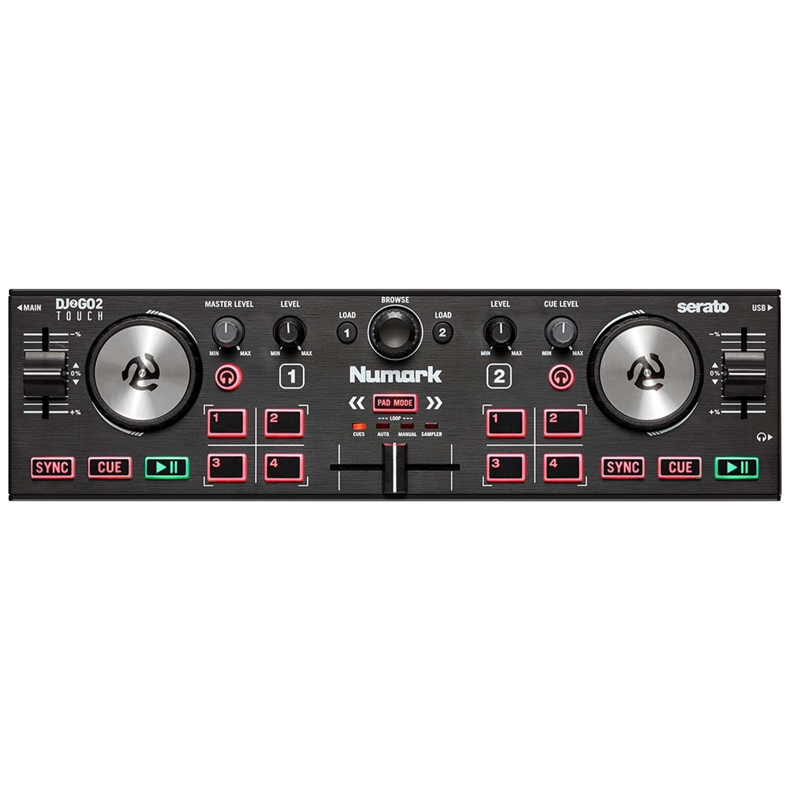 Сенсорный карманный DJ-контроллер Numark DJ2GO2 с сенсорными колесами Jog 12890₽
