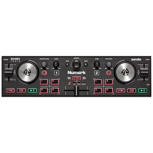 Numark DJ2GO2 Touch Pocket DJ Controller with Touch-Capacitive Jog Wheels