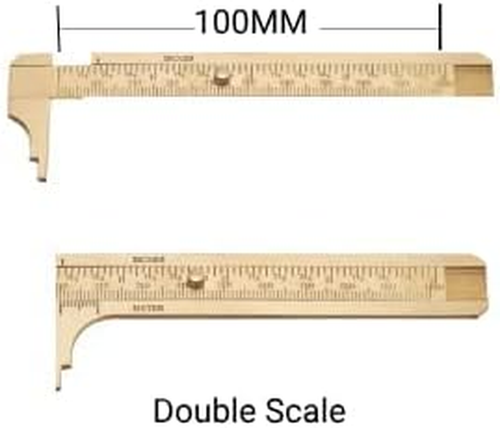 Handy Sliding Gauge Brass Vernier Caliper Ruler Measuring Tool Double Scales Mm - Picture 5 of 8