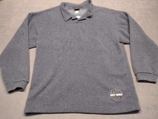 Vintage Harley Davidson Men's XL Pullover Sweater USA Made Charcoal