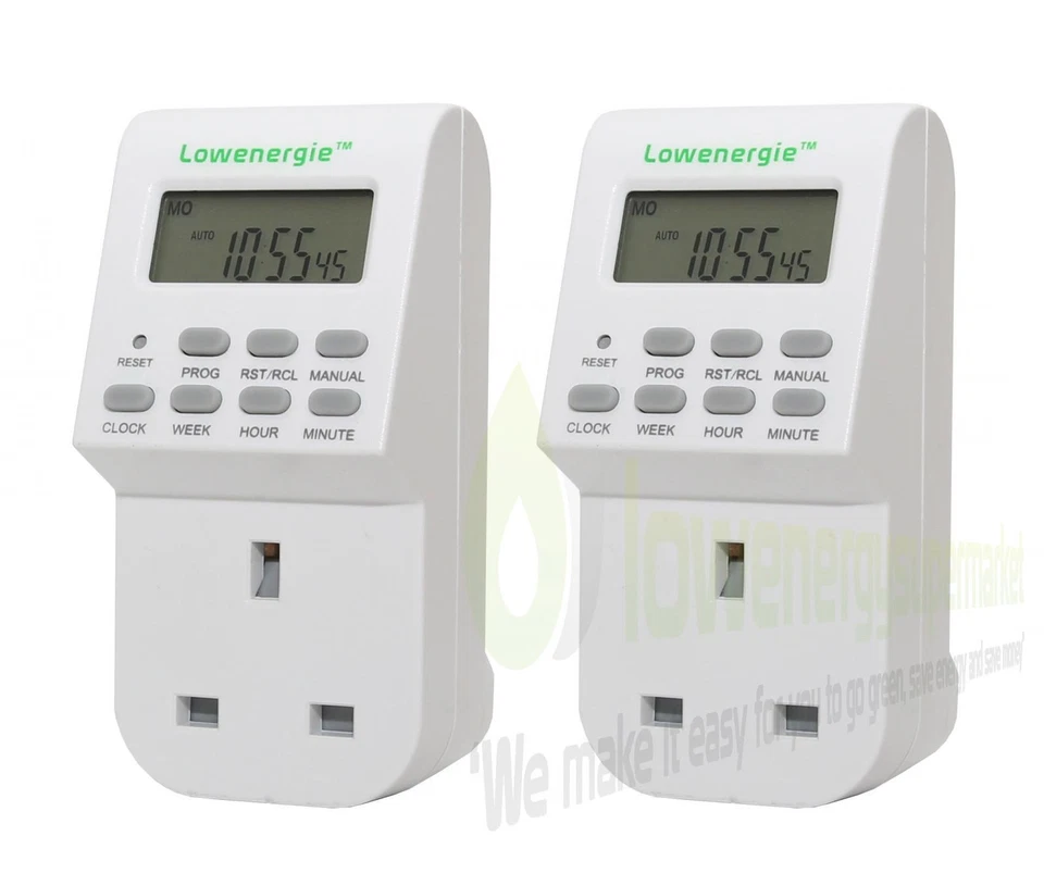 Digital LCD 7 Day Electronic Plug-in Timer Switch Fully Programmable 12/24 Hour  - Image 4 of 4