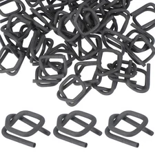 50 Pcs Galvanized Wire Buckle Fit for 1/2" Width Cord Strapping Black