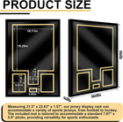 Jersey Shadow Box Display Case 32x24" for Sports Memorabilia - Black Gold