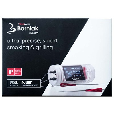 WLAN Bluetooth Thermometer Borniak GrillEye Max mit 2 Sonden für BBQ Smoker