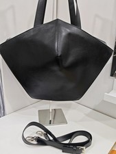 Black Leather structured tote/Shoulder Bag /handbag VGC designer chic
