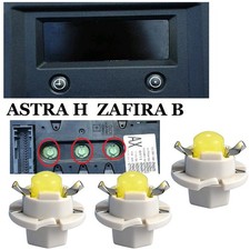 3 x LED Upgrade Clock Radio LCD Digital Display Bulbs For Vauxhall Zafira B