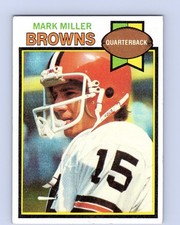 1979 Topps #53 Mark Miller Cleveland Browns Rookie Football Card RC. rookie card picture