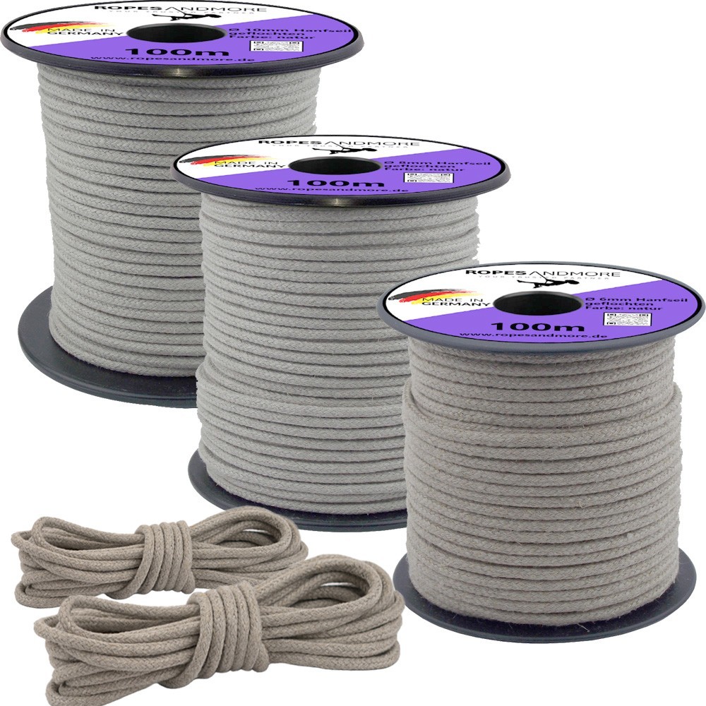 Cuerda de cáñamo cuerda natural cuerda de cáñamo Ø1 - 12 mm trenzada a partir de 10 m decoración, bricolaje, manualidades