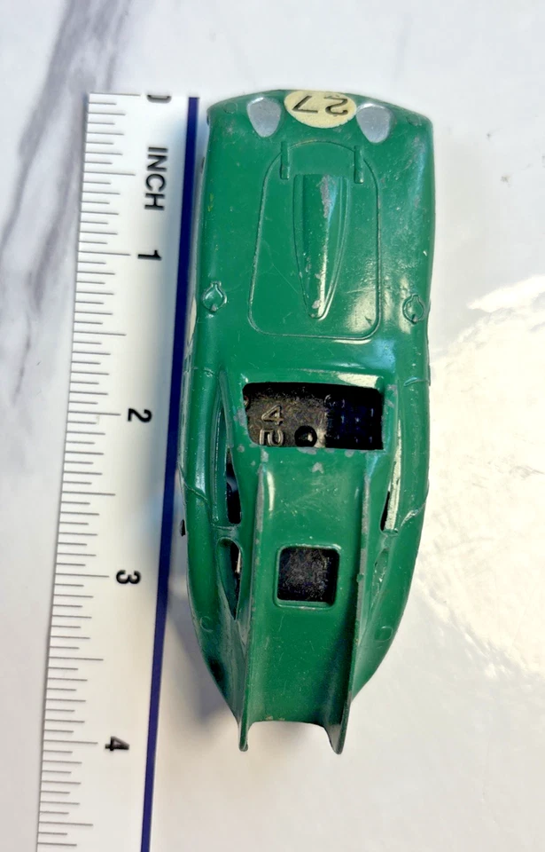 Coche fundido a presión verde Meccano Inglaterra años 50 Dinky Toys Bristol 450 #163 vintage Foto 4 de 4