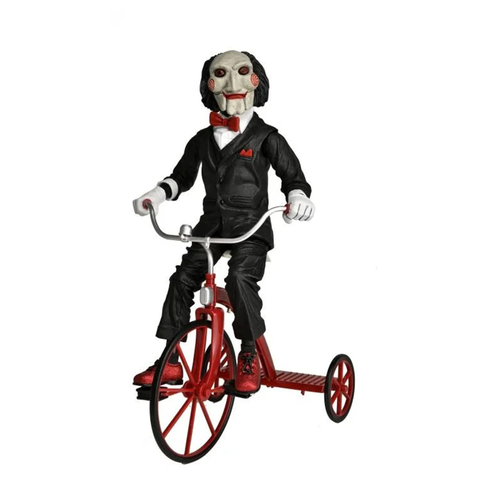Saw Billy the Puppet on Triciclo NECA Figura con Sonido