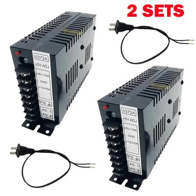 2Set Universal Jamma Arcade Switching PSU Power Supply +5V 10A 12V 5A US Plug
