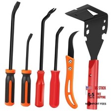 Trim Removal Tool, 6PCS Pry Bar Set with Trim Puller, Pry Bar, Auto Clip 6 Pcs