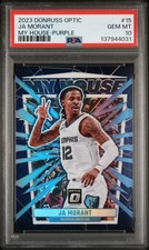 2023 PANINI DONRUSS OPTIC MY HOUSE PURPLE #15 JA MORANT PSA 10