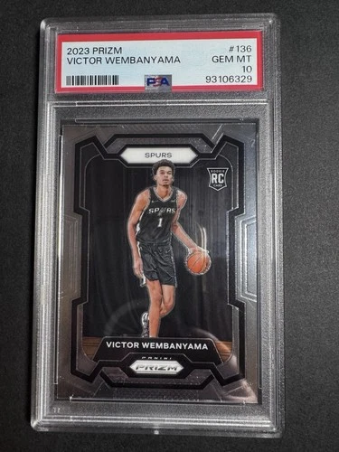 2023 Prizm Victor Wembanyama PSA 10 Gem Mint Rookie Card RC #136