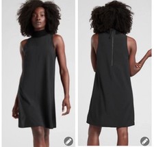 ATHLETA 350973 Initiative Black Sleeveless Travel Shift A-Line Dress XL Perfect