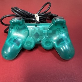 Sony PlayStation 2 PS2 Emerald Green Clear Controller DualShock OEM SCPH-10010 F