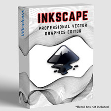 Inkscape Pro Illustrator - Vector Graphic Design Software for Windows USB or DVD